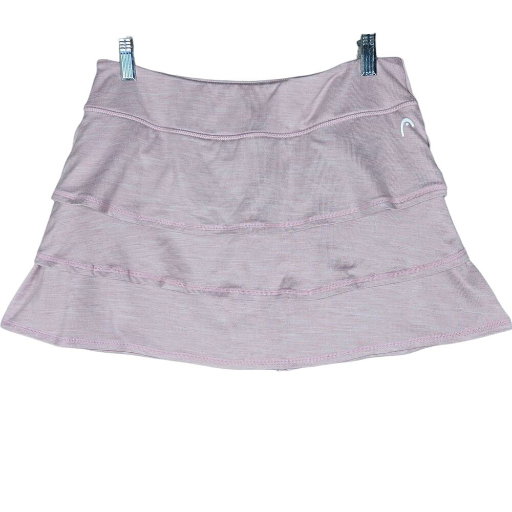 Head‎ Skort Womens Large 3 Tier Scalloped Mauve Shadows Performance Tennis
